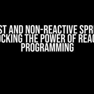 Mono.just and Non-Reactive Spring Boot: Unlocking the Power of Reactive Programming