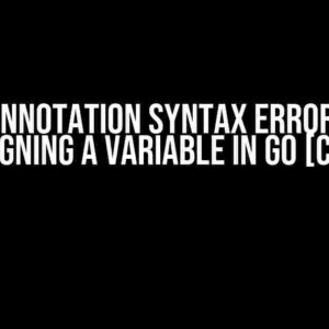 Type Annotation Syntax Error When Reassigning a Variable in Go [closed]